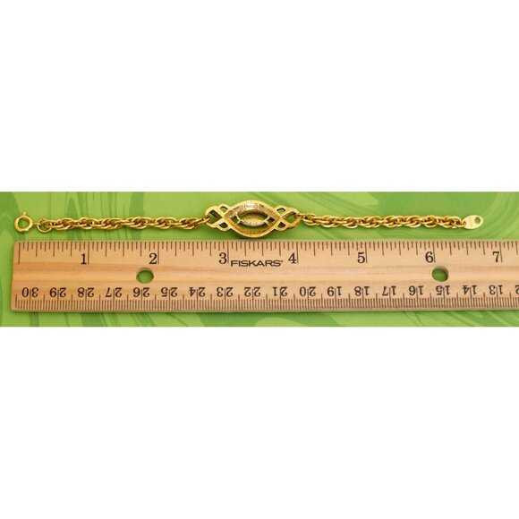 Vintage Victorian Multiple Cable Style Gold Tone Bracelet 7 inch by Avon - W9 - Picture 3 of 3